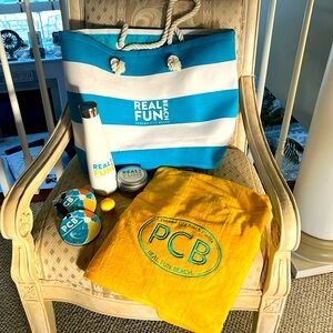 Real Fun Panama City Beach Bag, Towel,Water Bottle,Candle,Lip Balm, Luggage Tags